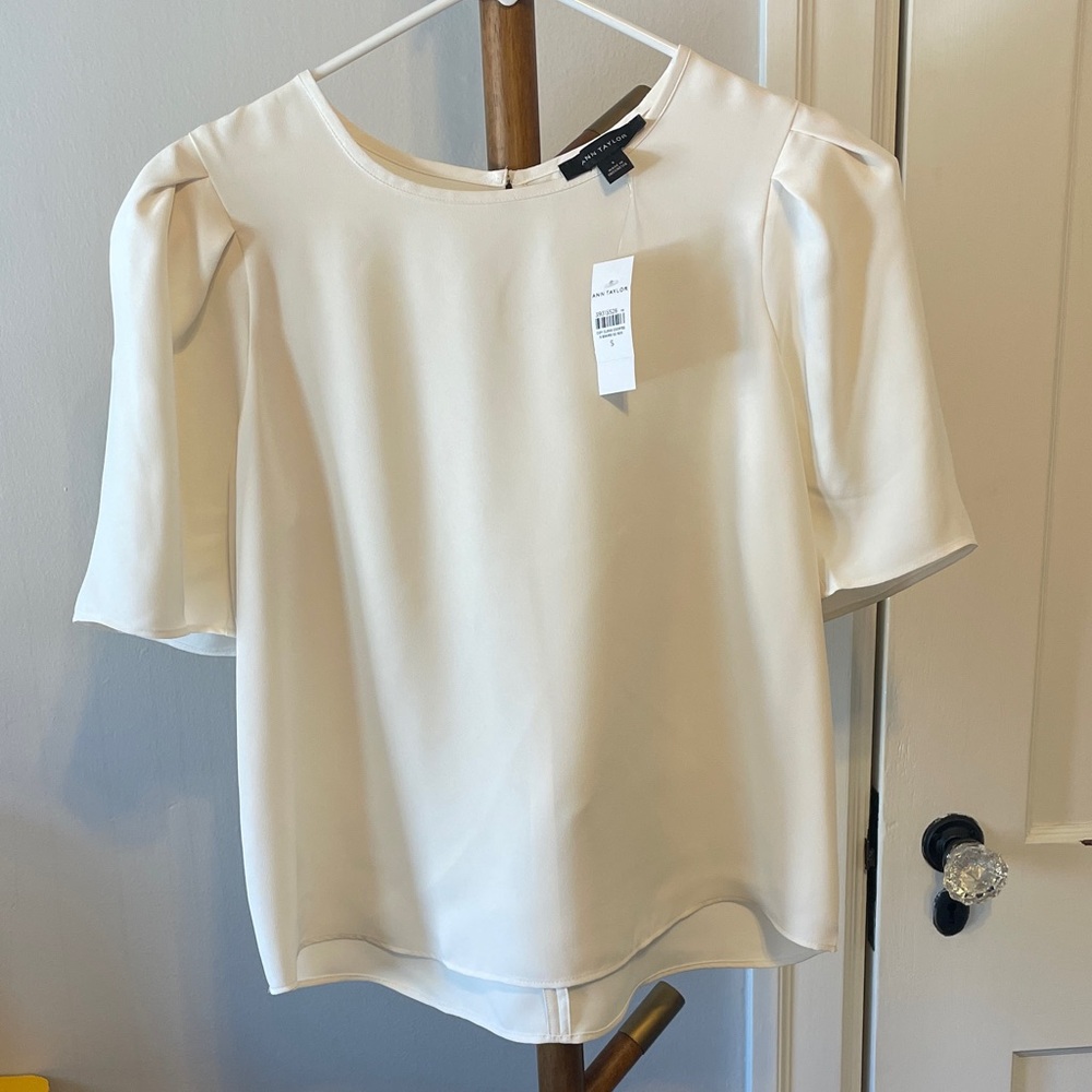 Ann Taylor Cream Blouse
